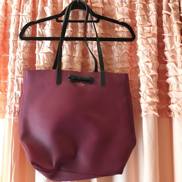 kate spade Handbags - Kate Spade on purpose burgundy leather tote handbag like new